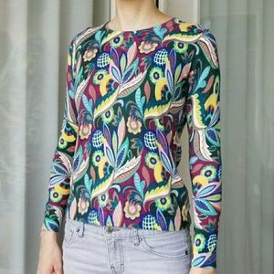 Talbots Colorful Floral Sweater